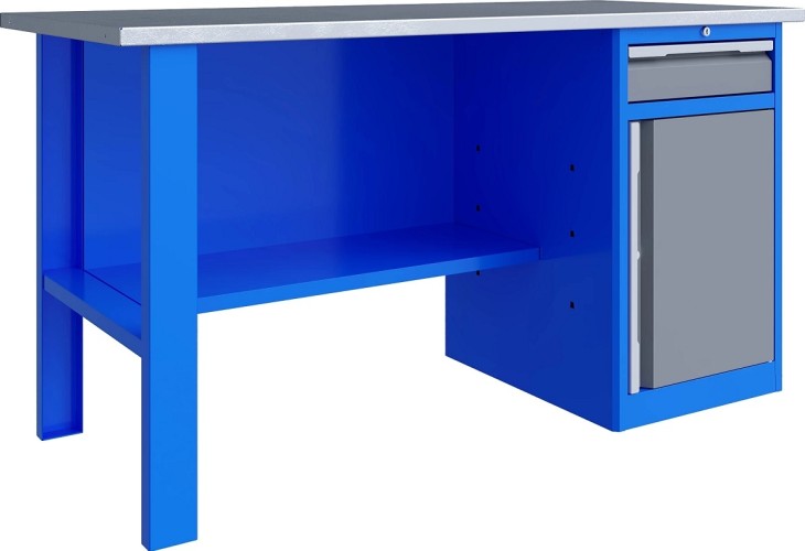 Верстак слесарный однотумбовый ВЕРСТАКОФФ TNC 161.18.3 125155