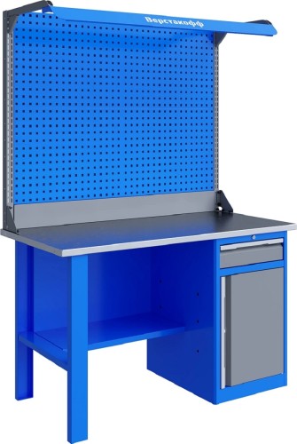 Верстак слесарный однотумбовый ВЕРСТАКОФФ TNC 141.18.2-2F 125139