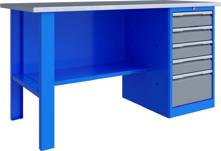 Верстак слесарный однотумбовый ВЕРСТАКОФФ TNC 161.15.3 125146