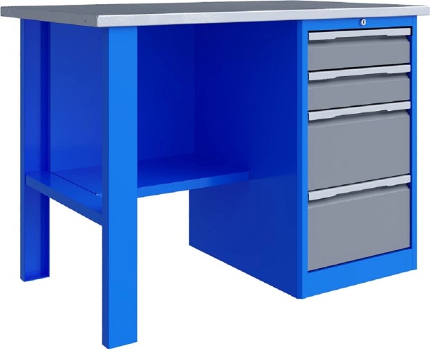 Верстак слесарный однотумбовый ВЕРСТАКОФФ TNC 121.14.1 125107