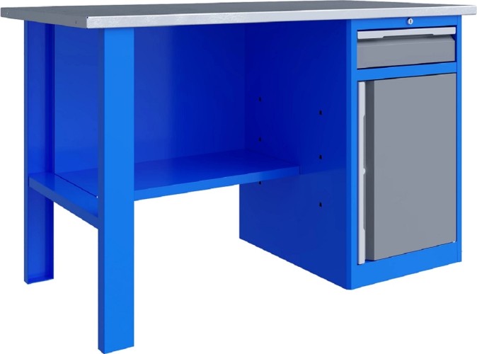 Верстак слесарный однотумбовый ВЕРСТАКОФФ TNC 141.18.2 125137