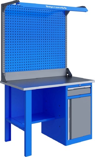 Верстак слесарный однотумбовый ВЕРСТАКОФФ TNC 121.18.1-2F 125121