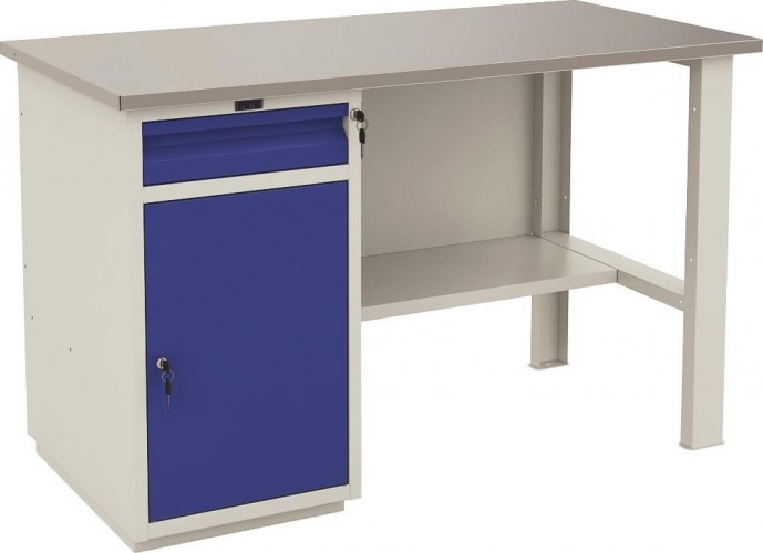 Верстак слесарный однотумбовый ПРАКТИК Profi WT140.WD2/F1.000