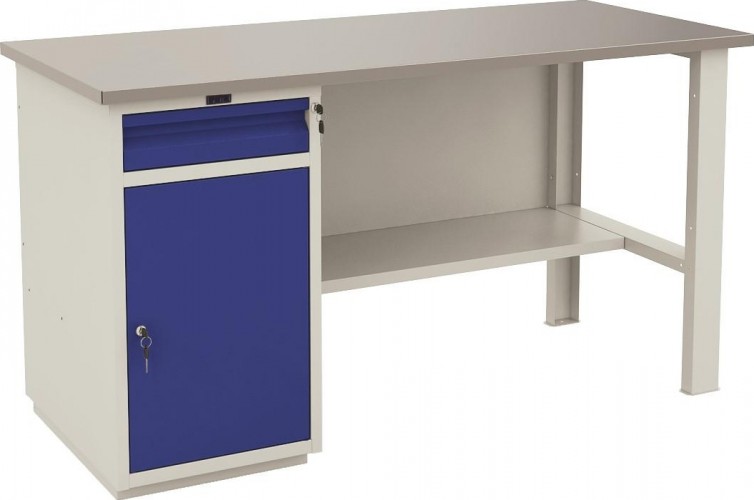 Верстак слесарный однотумбовый ПРАКТИК Profi WT160.WD2/F1.000