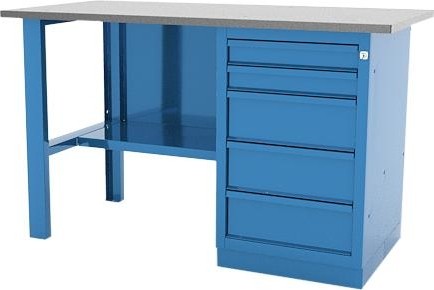 Верстак слесарный однотумбовый FERRUM "CLASSIC" 01.105L-G5015 синий 01.105L-
