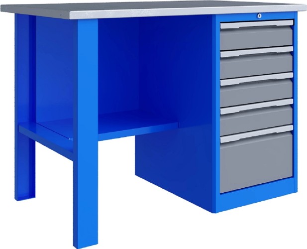 Верстак слесарный однотумбовый ВЕРСТАКОФФ TNC 121.15.1 125110