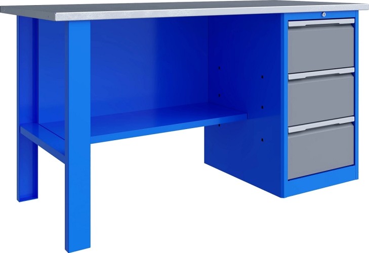 Верстак слесарный однотумбовый ВЕРСТАКОФФ TNC 161.13.3 125140