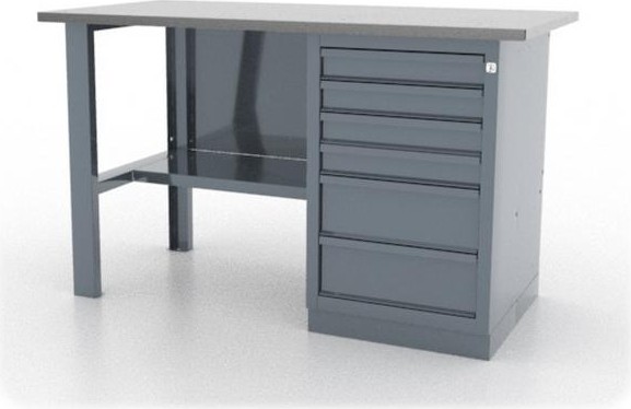 Верстак слесарный однотумбовый FERRUM "CLASSIC" 01.106L-9007 серый