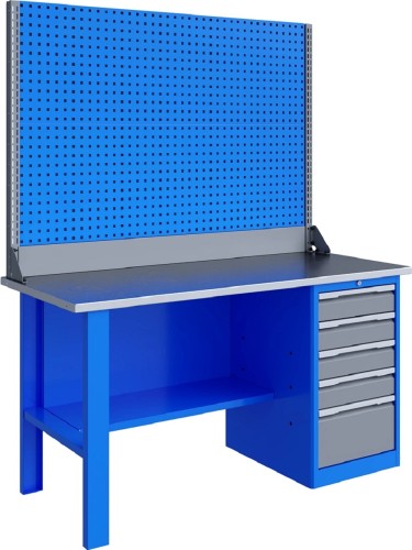 Верстак слесарный однотумбовый ВЕРСТАКОФФ TNC 161.15.3-2 125233