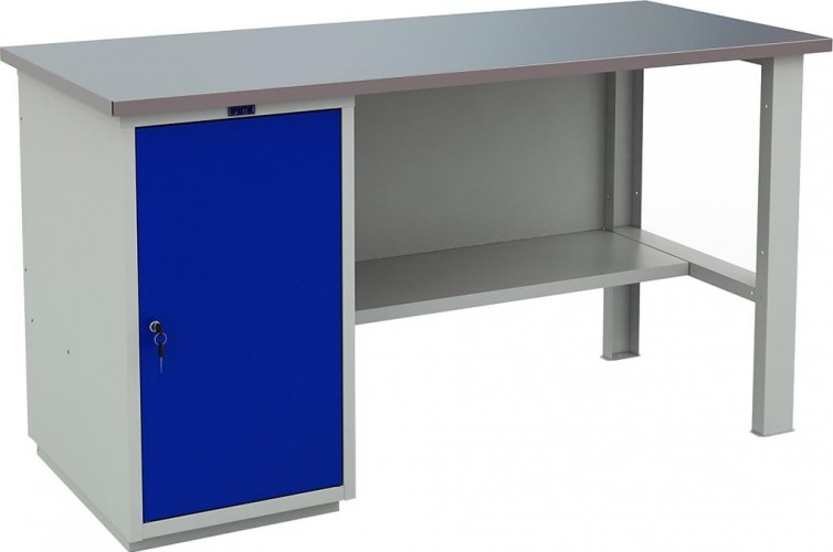 Верстак слесарный однотумбовый ПРАКТИК Profi (№600) WT160.WD1/F1.000