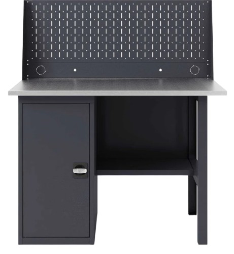 Верстак слесарный однотумбовый GREENBERG VERSTAK_Т1_P1_1200 с перфопанелью одинарной - изображение 3