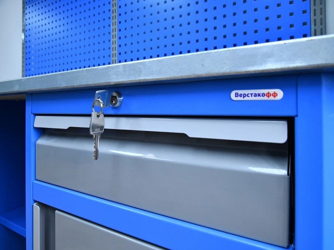 Верстак слесарный однотумбовый ВЕРСТАКОФФ TNC 161.16.3-2F 125151 - изображение 2