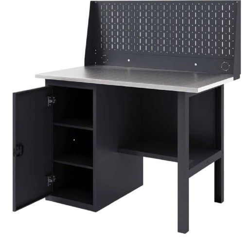 Верстак слесарный однотумбовый GREENBERG VERSTAK_Т1_P1_1200 с перфопанелью одинарной - изображение 2