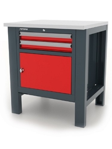 Верстак слесарный с тумбой FERRUM "PREMIUM" 11.112 серый/красный 11.112