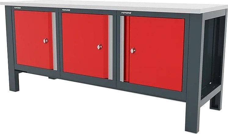 Верстак слесарный трехтумбовый FERRUM "PREMIUM" 11.41000 красный 11.41000