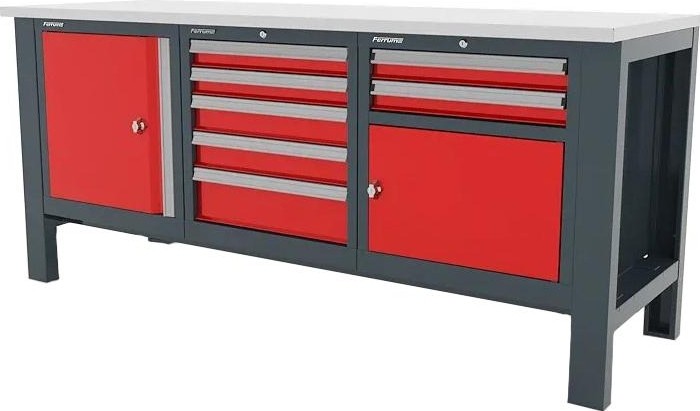 Верстак слесарный трехтумбовый FERRUM "PREMIUM" 11.41520 красный 11.41520