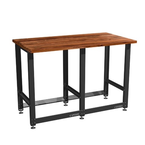 Верстак со столешницей из массива СОРОКИН Standart и траверсами для хранения колес 35.44