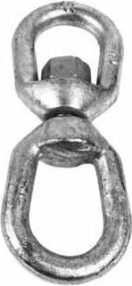 Вертлюг  6 мм петля-петля оцинкованный 00001781