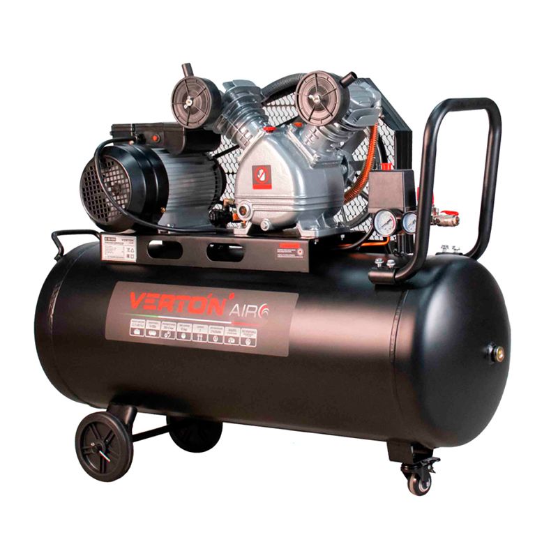 Компрессор ременной Verton Air AC-100/450RV (230/50 В/Гц,масл.рем.450л/м,100л,10б,2,5 кВт,1000об/мин - изображение 2