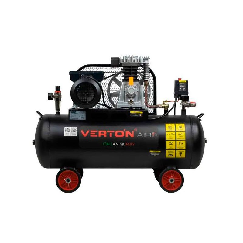 Компрессор Verton Air AC-80/420R (230/50 В/Гц,масл.рем.420л/м,80л,10б,2,5кВт,2800об/мин,италь.тип,ра