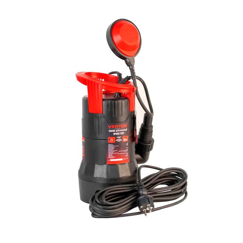 Дренажный насос для грязной воды Verton AQUA DP400/35PE(400Вт,Hmax-5м,135 л/мин,d.ч 35,пластик.корпу - изображение 4