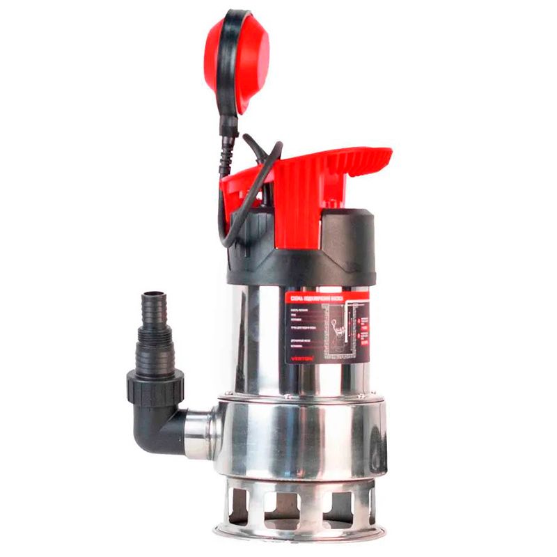 Дренажный насос для грязной воды Verton AQUA DP900/35SE(900Вт,,Hmax-8м,250 л/мин,d.ч 35,нержав.корпу - изображение 13
