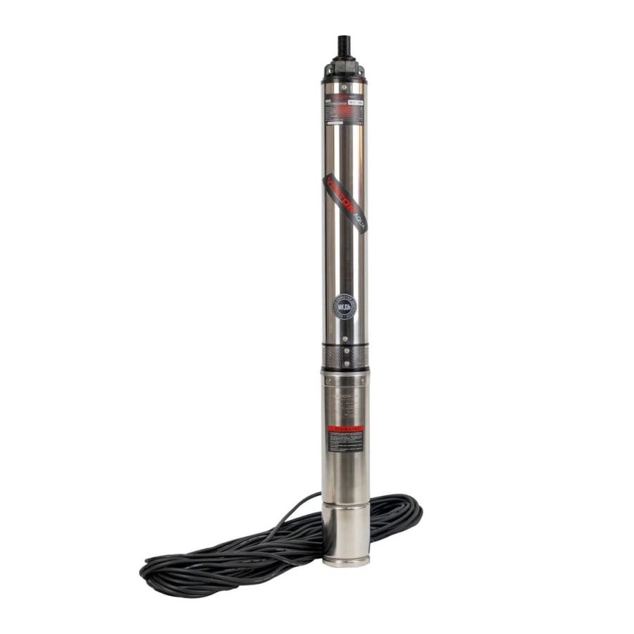 Скважинный многоступ.насос Verton DW140/2200V(2200Вт,Qmax160л/мин,Hmax140м,d насоса100мм,верх.забор)