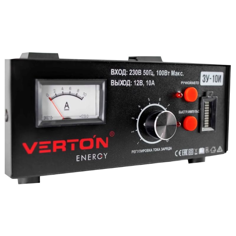 Зарядное устройство VERTON Energy ЗУ-10И (230/50 В/Гц,100Вт,12/24В, 30-120 А/ч,импульсная) - изображение 3