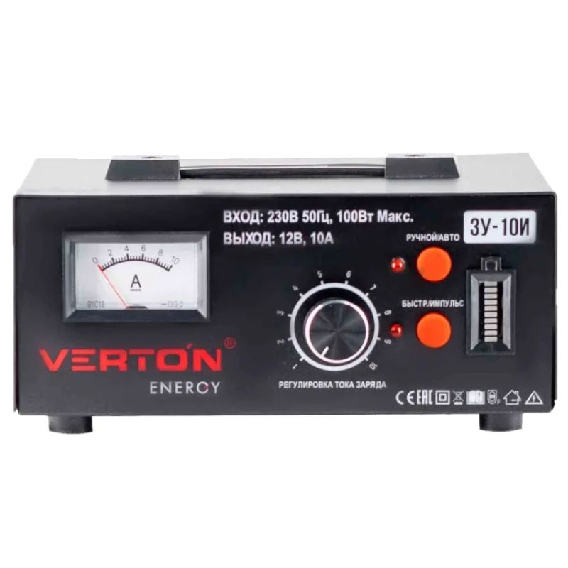 Зарядное устройство VERTON Energy ЗУ-10И (230/50 В/Гц,100Вт,12/24В, 30-120 А/ч,импульсная) - изображение 4