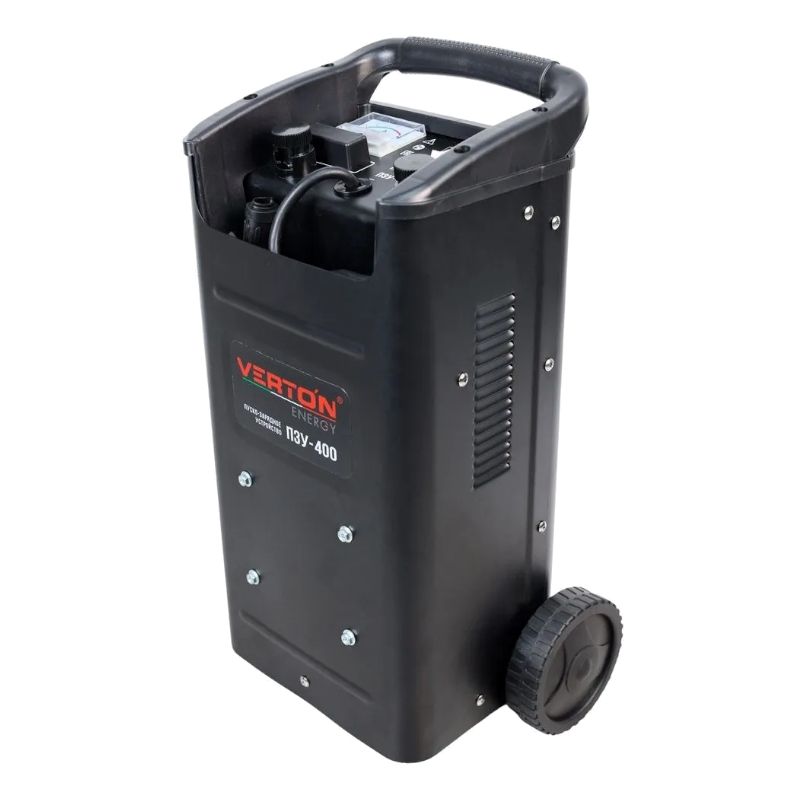 Пуско-зарядное устройство VERTON Energy ПЗУ-400 (230/50В/Гц,12/24В,емк20-700Ач,ток зар/зап60А/360А)