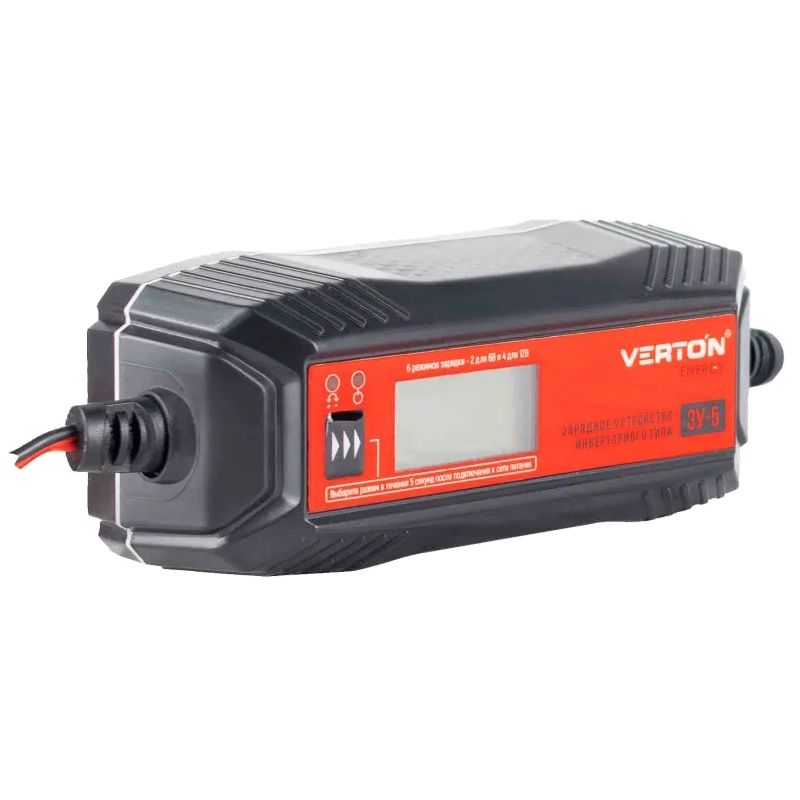 Зарядное устройство VERTON Energy ЗУ-5 (230/50 В/Гц,60Вт,6/12 В,1,2-120Ач, LCD) - изображение 3