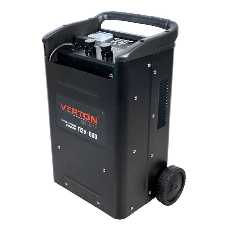 Пуско-зарядное устройство VERTON Energy ПЗУ-600 (230/50В/Гц,12/24В,емк20-1000Ач,ток зар/зап90А/600А)