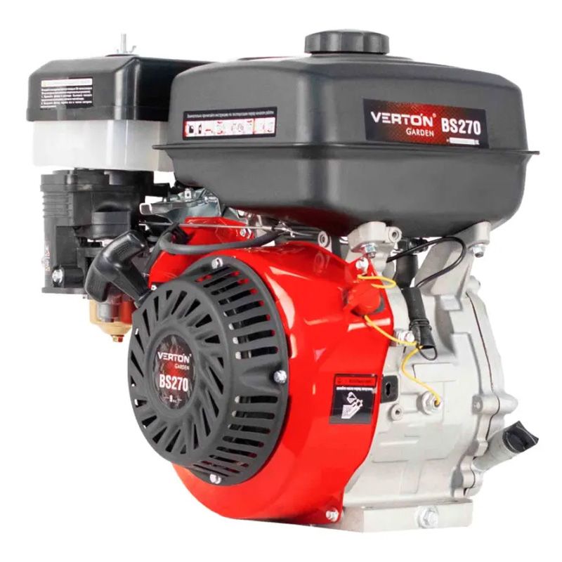 Двигатель VERTON GARDEN BS-270 (270 см3,6.6кВт/9л.с,d вала 25мм,V 6 л. ручн. зап.) - изображение 2