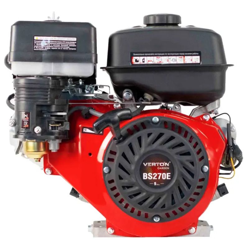 Двигатель VERTON GARDEN BS-270E (270 см3,5.6.6кВт/9л.с,d вала 25мм,V 6 л. ручн/эл. зап.)