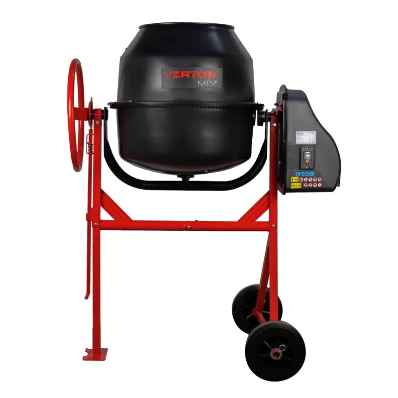 Бетоносмеситель VERTON MIX СМ-160 (мощн.700 Вт,вен.чугун,V бака 160л,d 570 мм)