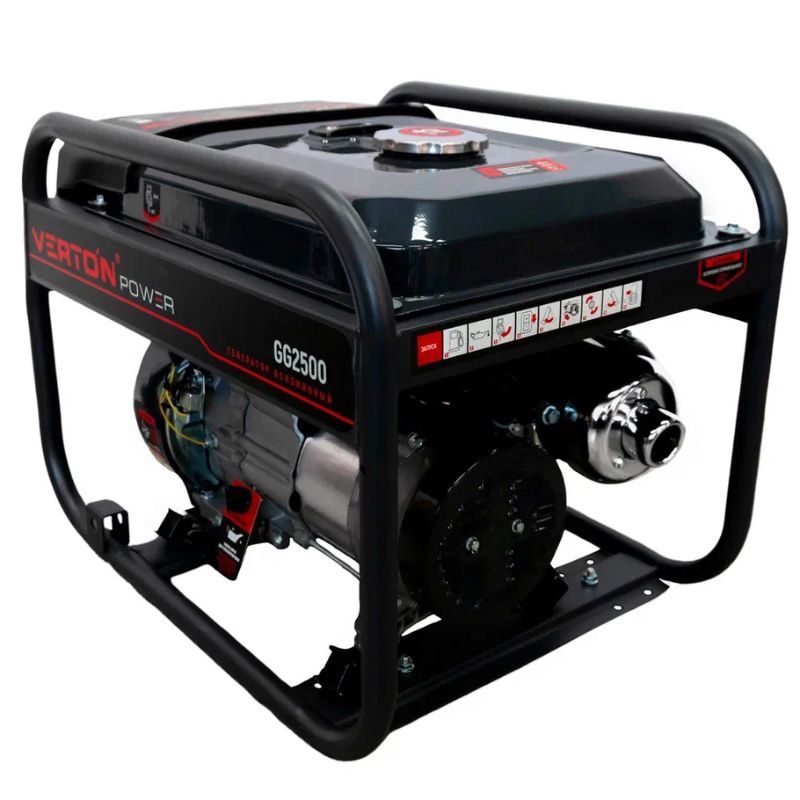 Генератор бензиновый VERTON POWER GG2500 (2,0/2,3 кВт, 230В, 7л.с., ручной старт, 12В, бак 12л - изображение 3