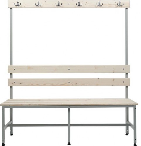 Вешалка для раздевалок ПРАКТИК CW-1500 двухдорожковые крючки 6 шт. S23099102502 - изображение 3