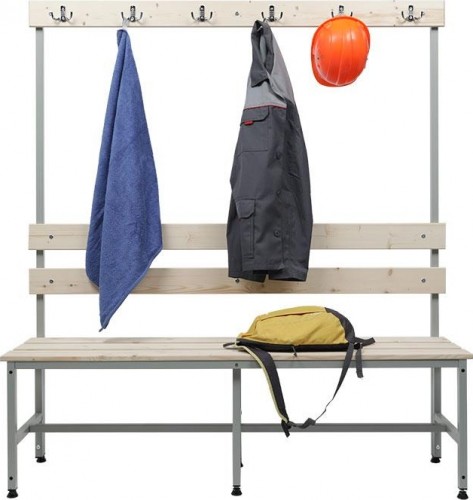 Вешалка для раздевалок ПРАКТИК CW-1500 двухдорожковые крючки 6 шт. S23099102502 - изображение 4