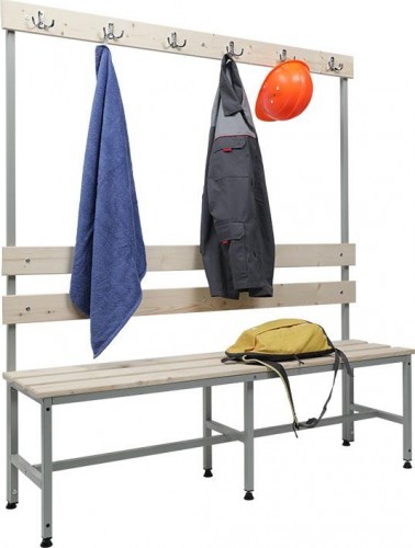 Вешалка для раздевалок ПРАКТИК CW-1500 двухдорожковые крючки 6 шт. S23099102502 - изображение 2