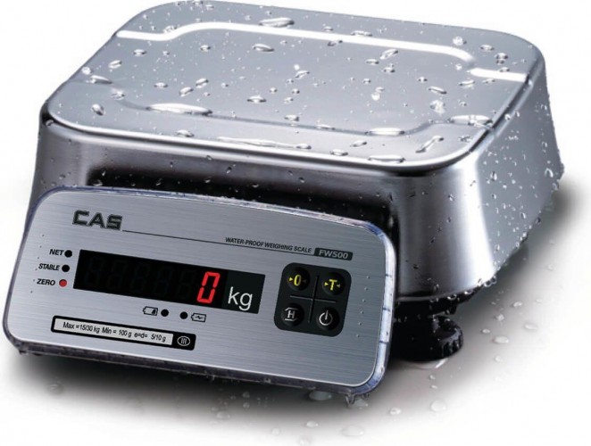 Весы торговые Cas FW500-06E (до 6кг) влагостойкие, нержавеющая платформа/корпу 679602