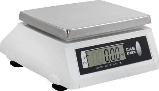 Весы торговые Cas SW-10w настольные влагостойкие (до 10 кг) 1262750