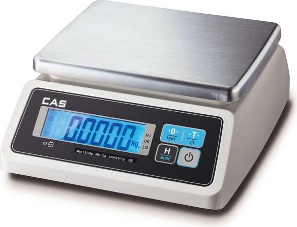 Весы торговые Cas SWN-3CW настольные влагостойкие 1357229
