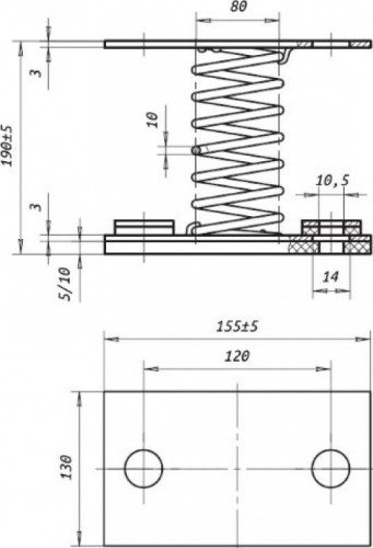 Виброизолятор Элком ДО 43 03.07.000007 - изображение 2