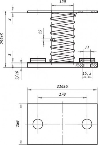 Виброизолятор Элком ДО 45 03.07.000071 - изображение 2