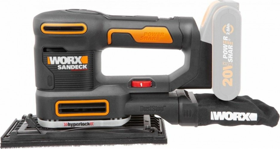 Виброшлифмашина аккумуляторная Worx WX820.9 без АКБ и ЗУ WX820.9 - изображение 2