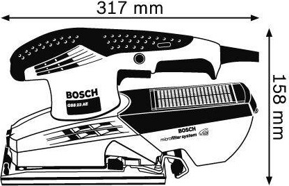 Виброшлифмашина BOSCH GSS  23 AE  0601070721 Кейс - изображение 5
