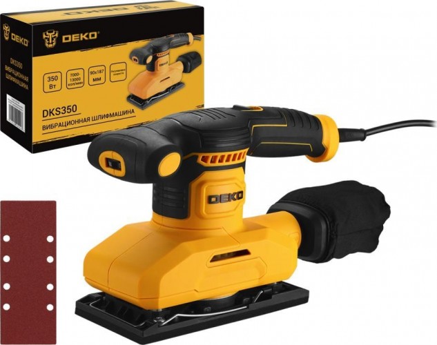 Виброшлифмашина DEKO DKS350 с регулировкой оборотов 063-4339 - изображение 2