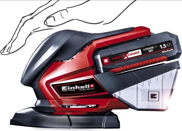 Виброшлифмашина дельтавидная аккумуляторная EINHELL TE-OS 18/150 Li без АКБ и ЗУ 4460708 - изображение 2