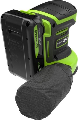 Виброшлифмашина эксцентриковая аккумуляторная GREENWORKS OS325 24V, АКБ 2Ач и ЗУ 3100907CUA - изображение 4