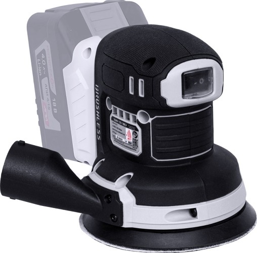 Виброшлифмашина эксцентриковая аккумуляторная ИНТЕРСКОЛ ЭШМ-125/18ВЭ б/щ, без АКБ и ЗУ 651.0.0.70 - изображение 2